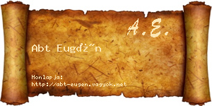 Abt Eugén névjegykártya